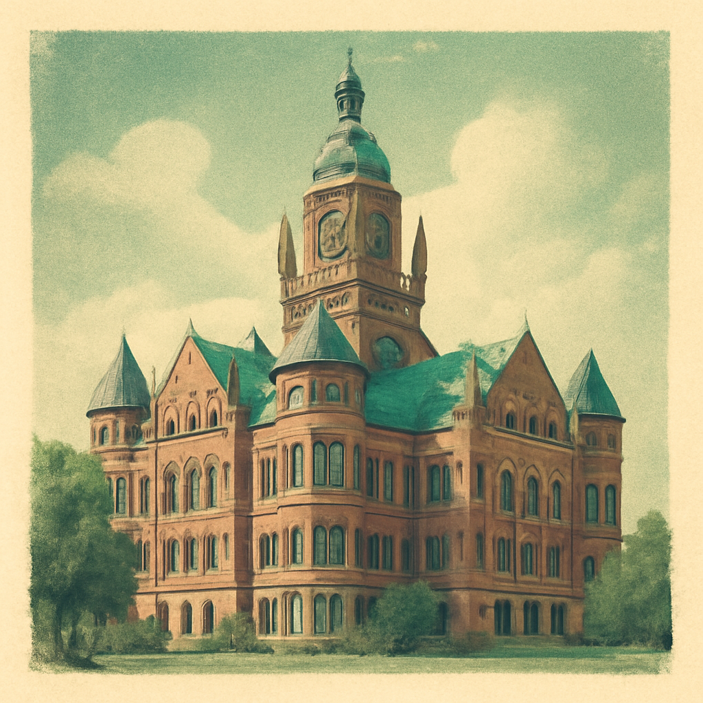 Dallas vintage postcard stamp